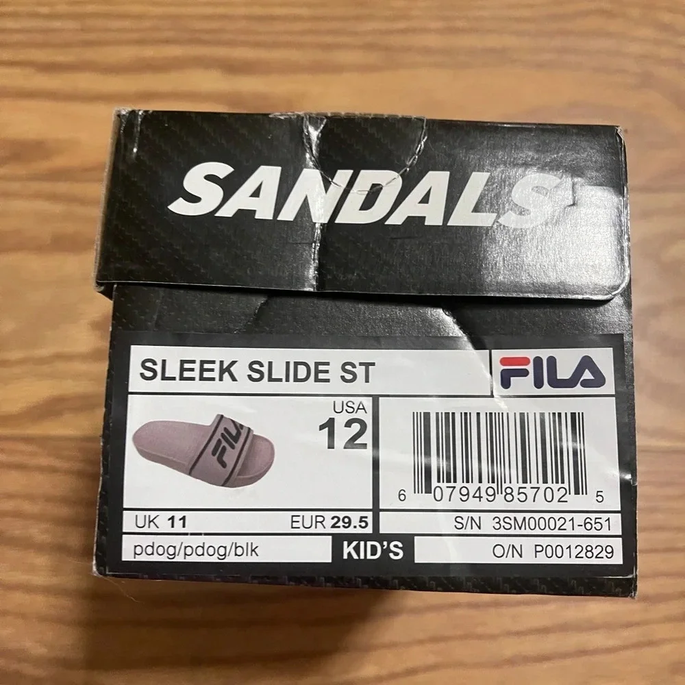 NEW Fila Slides Kids 12